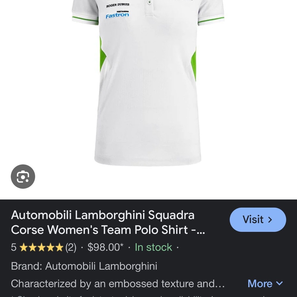 2025 Automobili Lamborghini Squadra Corse Women's Team Polo Shirt macaron - Picture 8 of 8